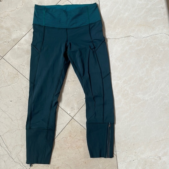 Lululemon leggings size 6 green color - Picture 1 of 12